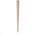 Designs Of Distinction 29" Round Tapered Leg and 4" Satin Brass Ferrule - Hardwood 01240029MASB1